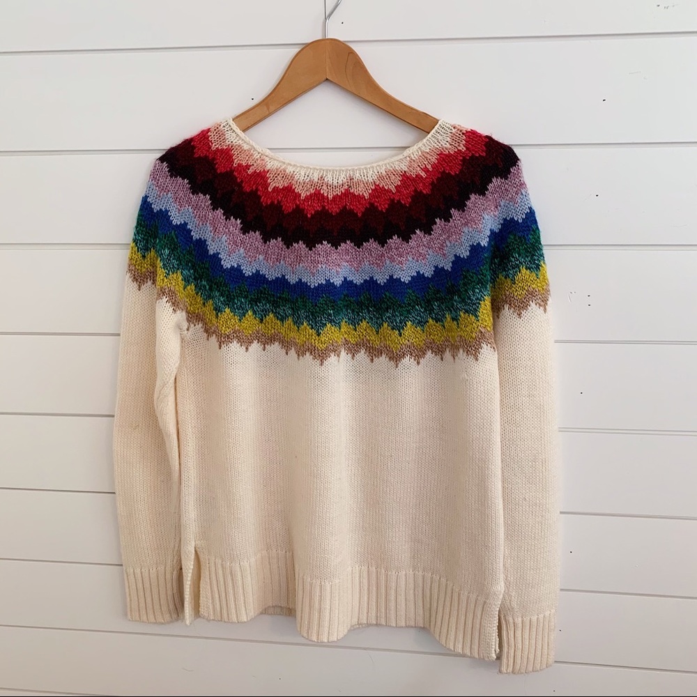 American Eagle | Fair Isle Sweater | Cream/Multi - Picture 6 of 7